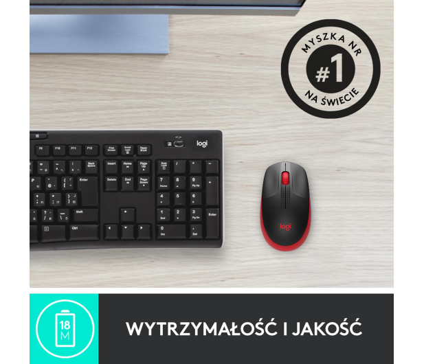 LOGITECH M190 Red - 591051 - zdjęcie 9